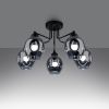 Lustre Acier Noir E27 5 Fillan