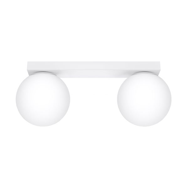 Plafonnier Acier Blanc G9 2 Yoli