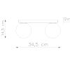 Plafonnier Acier Blanc G9 2 Yoli