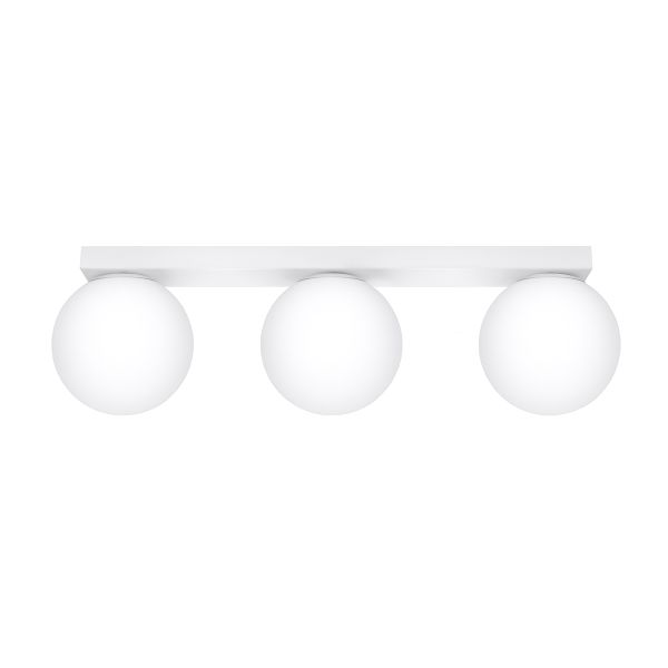 Plafonnier Acier Blanc G9 3 Yoli