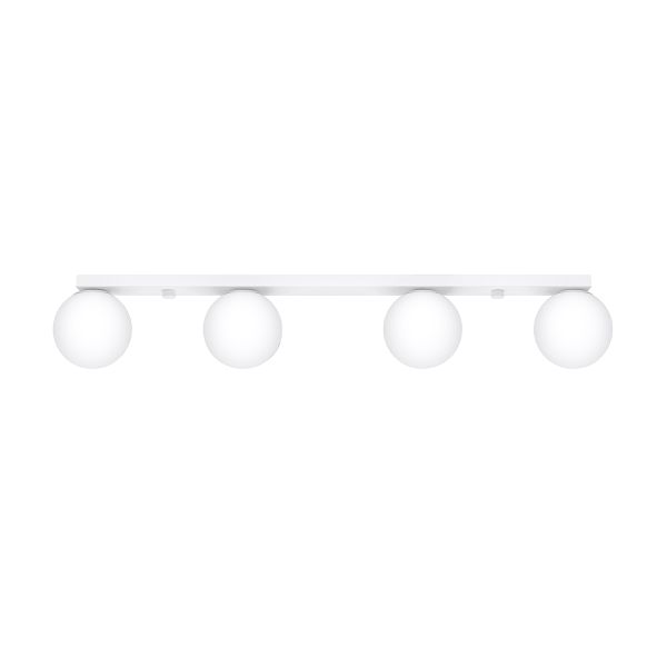 Plafonnier Acier Blanc G9 4 Yoli