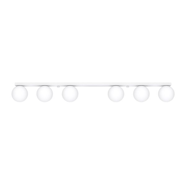 Plafonnier Acier Blanc G9 6 Yoli