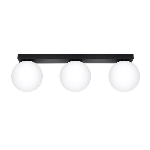 Plafonnier Acier Noir G9 3 Yoli
