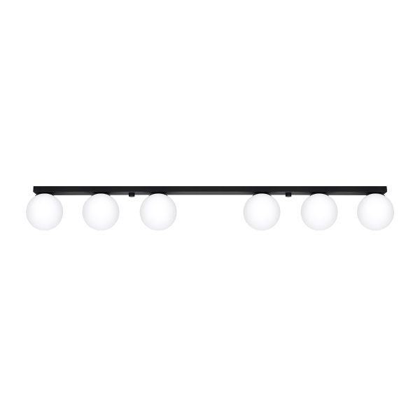 Plafonnier Acier Noir G9 6 Yoli