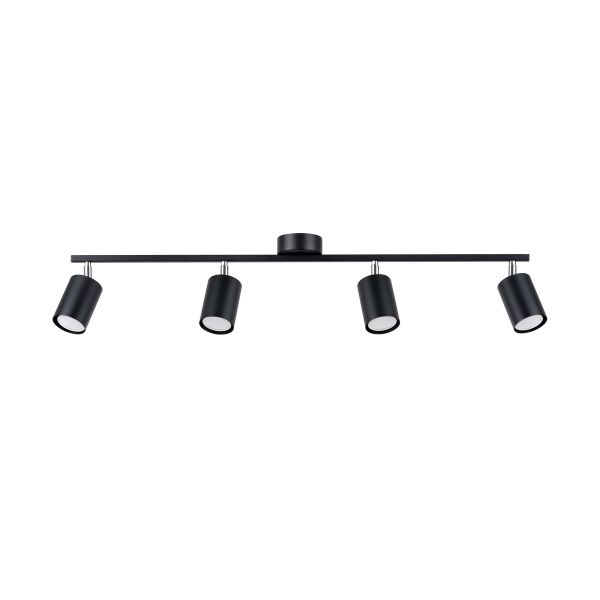 Plafonnier Acier Noir GU10 4 Lemmi