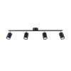 Plafonnier Acier Noir GU10 4 Lemmi