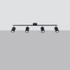 Plafonnier Acier Noir GU10 4 Lemmi