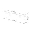 Plafonnier Acier Noir GU10 4 Lemmi