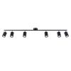 Plafonnier Acier Noir GU10 6 Lemmi