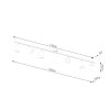 Plafonnier Acier Noir GU10 6 Lemmi