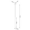 Suspension Acier Doré G9 1 Pastelo