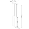 Suspension Acier Doré G9 3 Pastelo Line