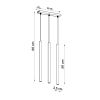 Suspension Acier Éclat Doré G9 3 Pastelo Line