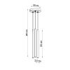 Suspension Acier Éclat Doré G9 3 Pastelo
