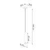 Suspension Acier Éclat Doré GU10 1 Lagos