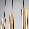 Suspension Acier Éclat Doré GU10 3 Lagos