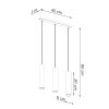 Suspension Acier Éclat Doré GU10 3 Lagos