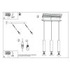 Suspension Acier Éclat Doré GU10 3 Lagos