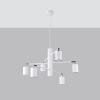 Suspension Acier Blanc GU10 6 Lemmi