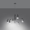 Suspension Acier Blanc GU10 6 Lemmi