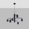 Suspension Acier Noir GU10 6 Lemmi