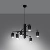 Suspension Acier Noir GU10 6 Lemmi