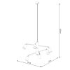 Suspension Acier Noir GU10 6 Lemmi