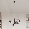 Suspension Acier Noir GU10 6 Lemmi
