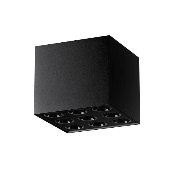 Plafonnier Aluminium Noir LED 9 Ozzy