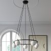Lustre Acier Noir G9 5 Yoli