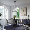 Lustre Acier Noir G9 5 Yoli