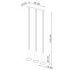 Suspension Béton Gris E14 3 Rea Line