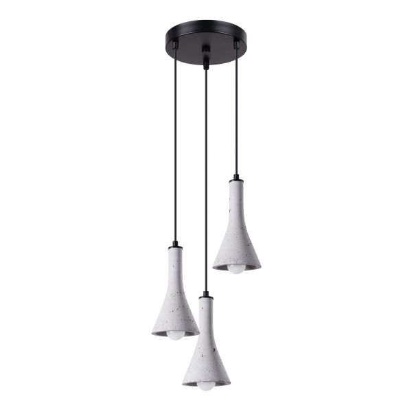 Suspension Béton Gris E14 3 Rea