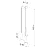 Suspension Béton Gris E14 3 Rea