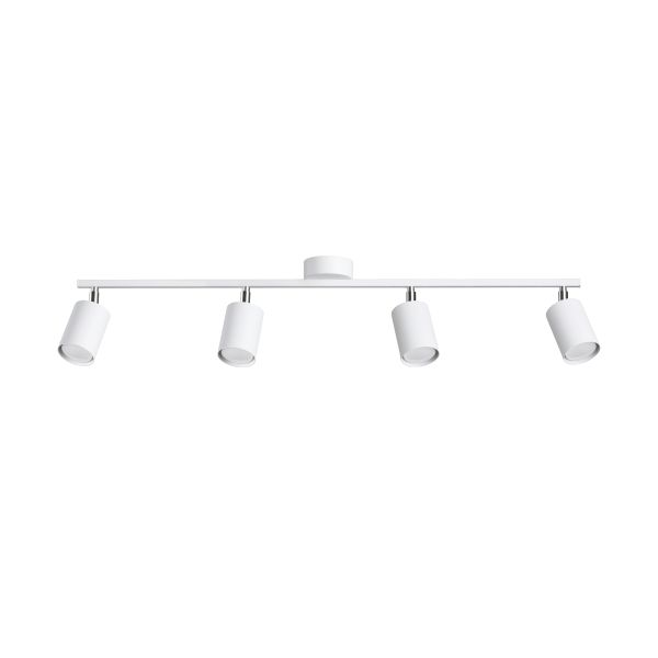 Plafonnier Acier Blanc GU10 4 Lemmi