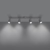 Plafonnier Acier Blanc GU10 4 Lemmi