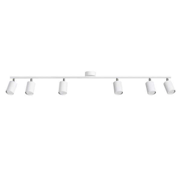 Plafonnier Acier Blanc GU10 6 Lemmi