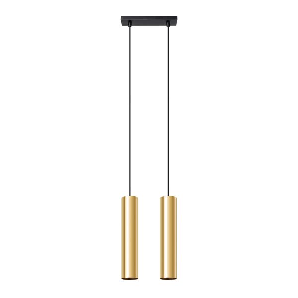 Suspension Acier Éclat Doré GU10 2 Lagos