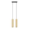 Suspension Acier Éclat Doré GU10 2 Lagos