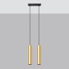 Suspension Acier Éclat Doré GU10 2 Lagos