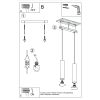 Suspension Acier Éclat Doré GU10 2 Lagos