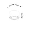 Plafonnier Aluminium Blanc LED 9 Dio