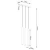 Suspension Acier Bois G9 3 Pastelo Line