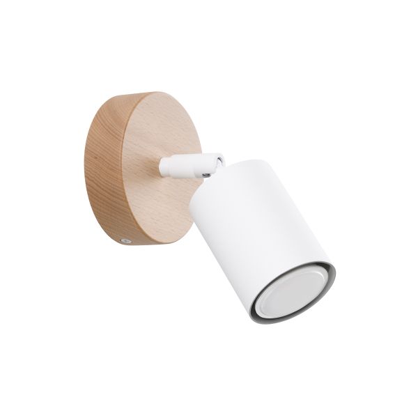 Applique Acier Bois/Blanc GU10 1 Verdo