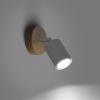 Applique Acier Bois/Blanc GU10 1 Verdo