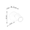 Applique Acier Bois/Blanc GU10 1 Verdo