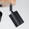 Plafonnier Acier Bois/Noir GU10 3 Verdo