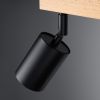 Plafonnier Acier Bois/Noir GU10 3 Verdo Line