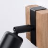Applique Acier Bois/Noir E27 1 Zuca
