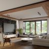 Applique Acier Bois/Noir E27 1 Zuca